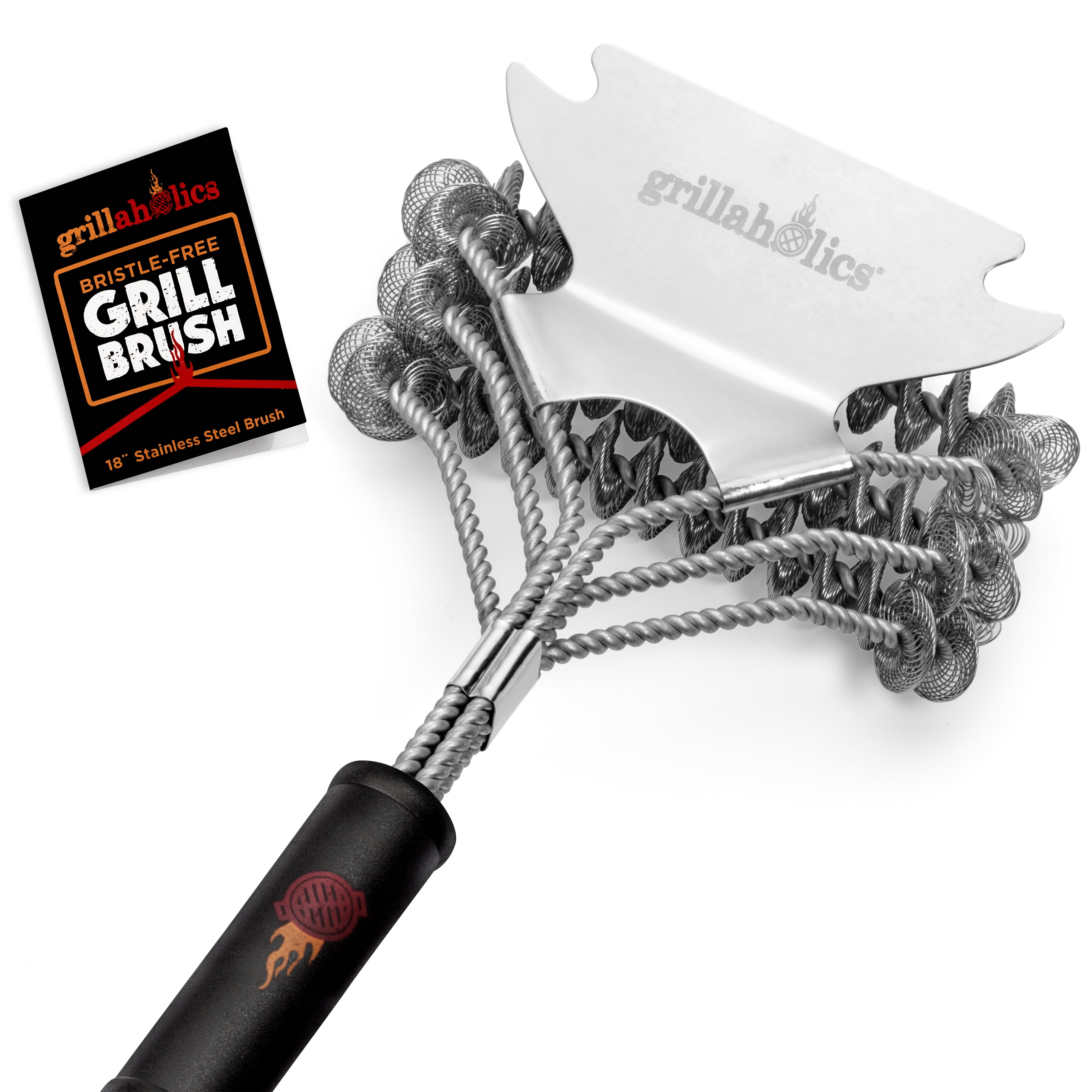 Grillaholics 4-Piece BBQ Grill Tools Set, Stainless Steel