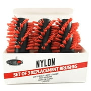 Grillbot Automatic BBQ Grill Cleaning Robot Replacement Brush, Wire Brush Tool -Set of 3 Nylon Brushes