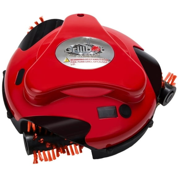 Grillbot Automatic Grill Cleaning Robot with 3 Powerful Nylon Grill Brushes (Red)