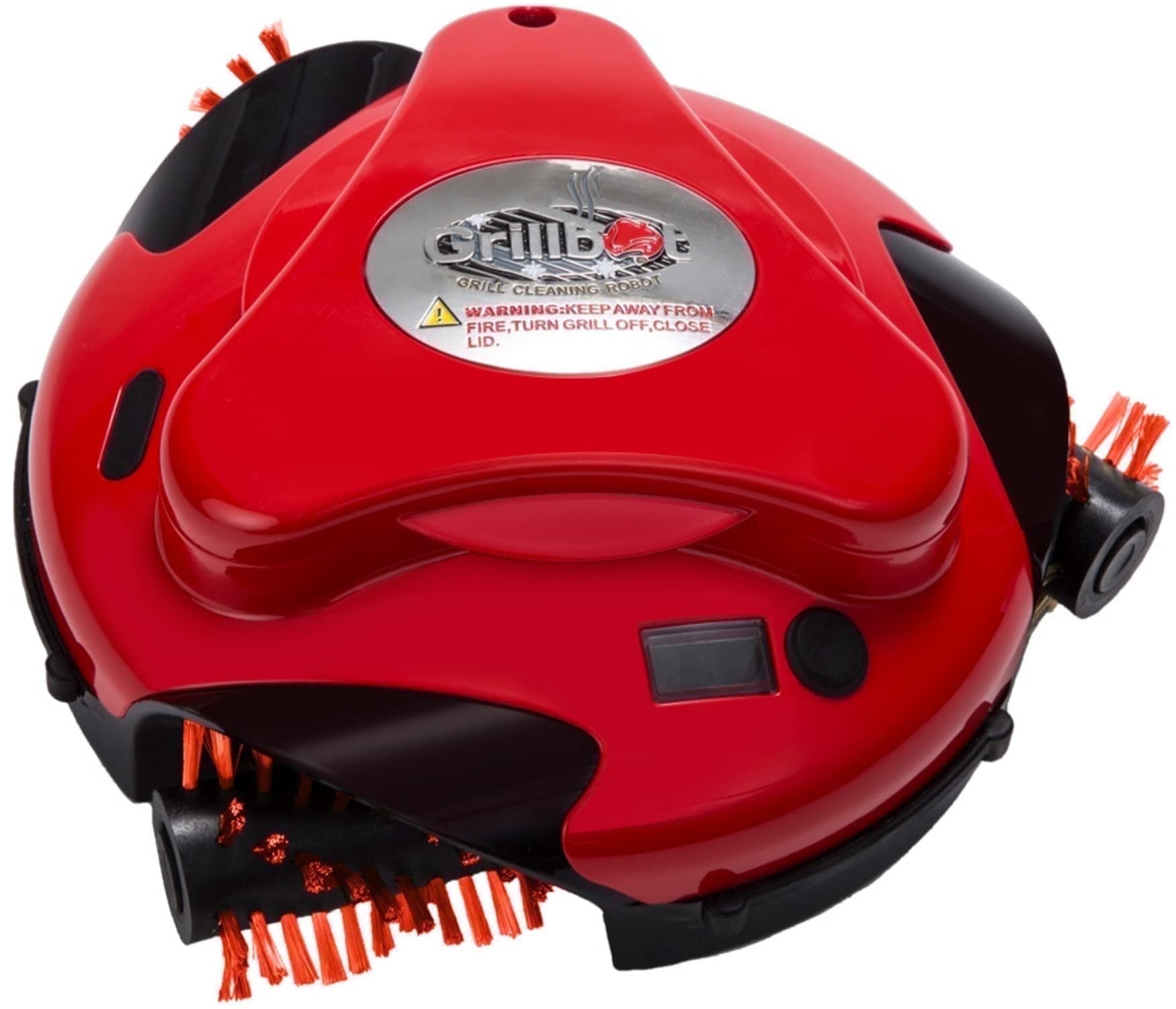 Grillbot Automatic Grill Cleaning Robot with 3 Powerful Nylon Grill Brushes (Red)