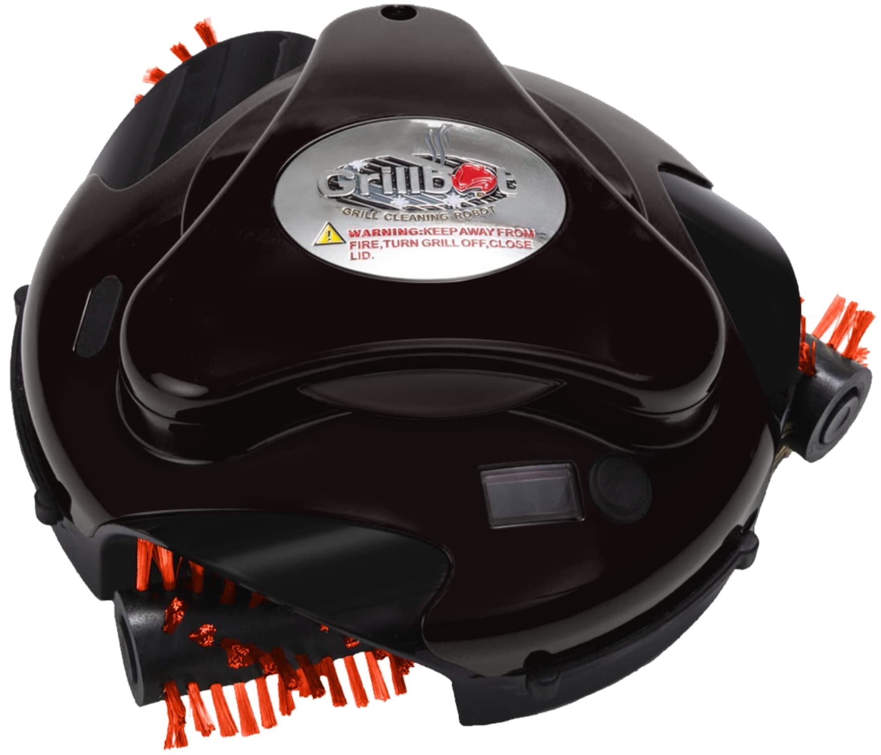 Grillbot Automatic Grill Cleaning Robot with 3 Powerful Nylon Grill Brushes Black