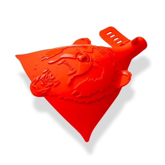 Grillbot Heat-Resistant BBQ Utensil Shield, BPA-Free Silicone, Universal Fit, Bear, Red