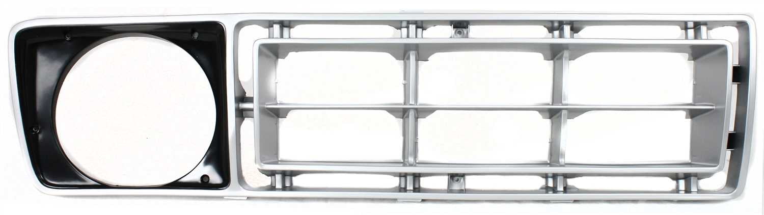 Grille Assembly Compatible With 1976-1977 Ford F-250 F-100 Right Passenger Silver Shell and Insert