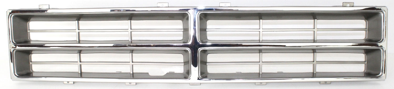 Grille Assembly Compatible With 1986-1989 Dodge D100 1986-1990 D150 Insert Chrome