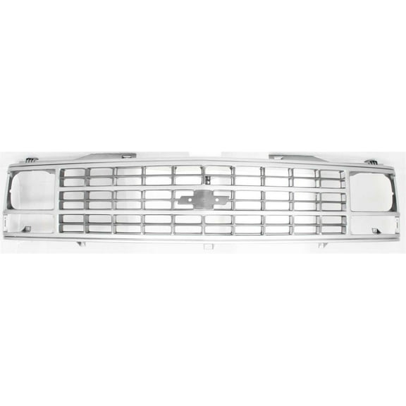 Grille Assembly Compatible With 1988-1993 Chevrolet C1500 C2500 Gray Shell and Insert