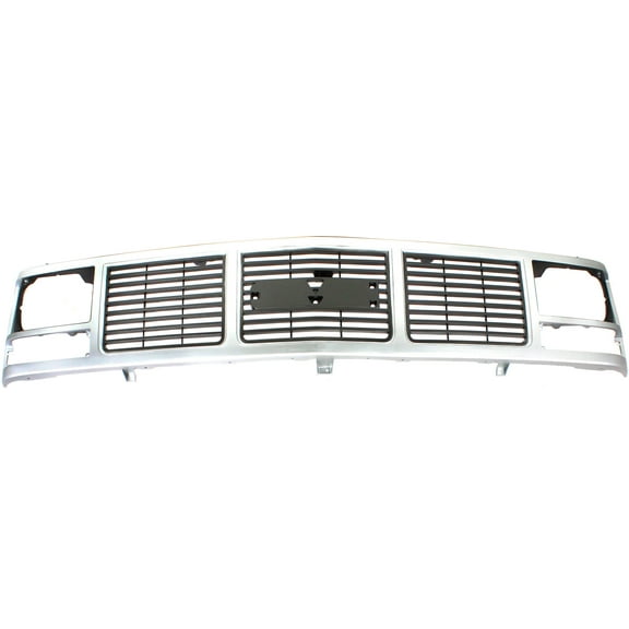 Grille Assembly Compatible With 1988-1993 GMC C1500 C2500 Silver