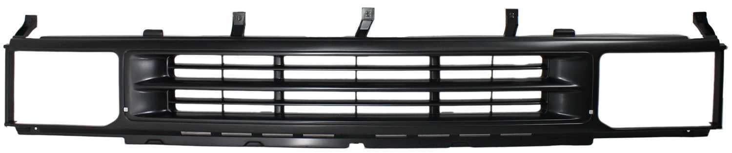 Grille Assembly Compatible With 1990-1995 Nissan Pathfinder Painted Black Shell and Insert