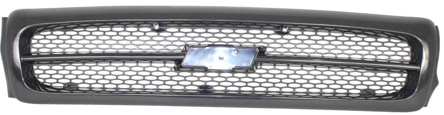 Grille Assembly Compatible With 1994-1996 Chevrolet Impala Sedan Painted Black Shell and Insert
