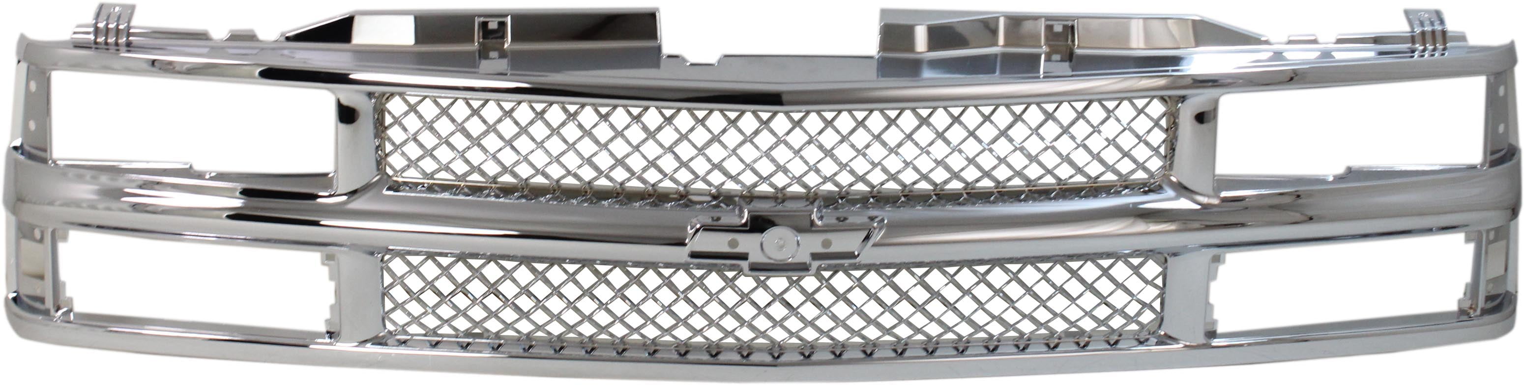 Grille Assembly Compatible With 1994-1999 Chevrolet C1500 1994-2000 C2500  Chrome Shell and Insert