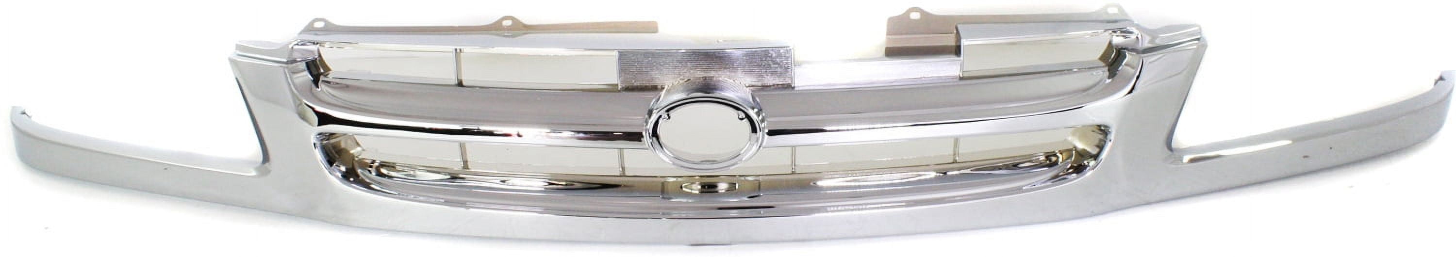 Grille Assembly Compatible With 1998-2000 Toyota Sienna Chrome Shell and Insert