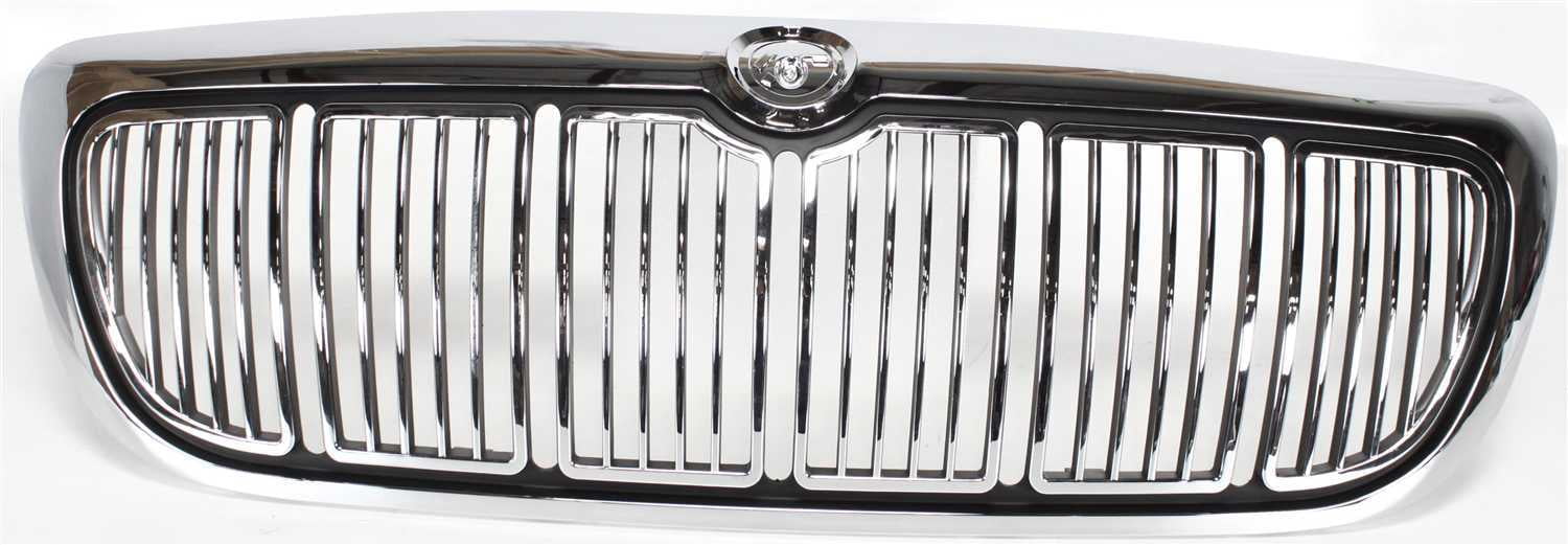 Grille Assembly Compatible With 1998-2002 Mercury Grand Marquis Chrome Shell with Painted Black Insert