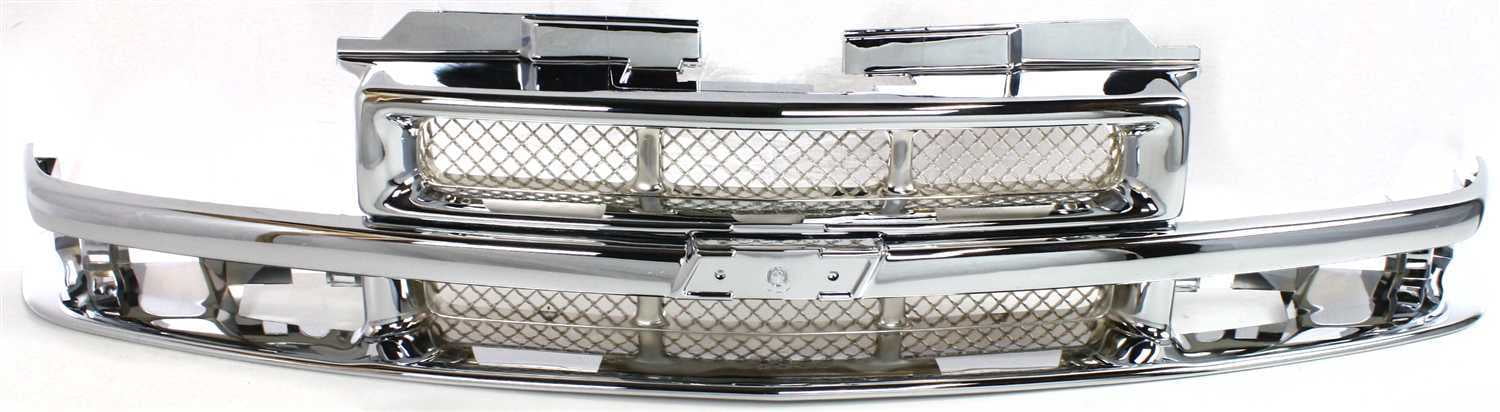 Grille Assembly Compatible With 1998-2004 Chevrolet S10 1998-2005 Blazer  Chrome Shell and Insert