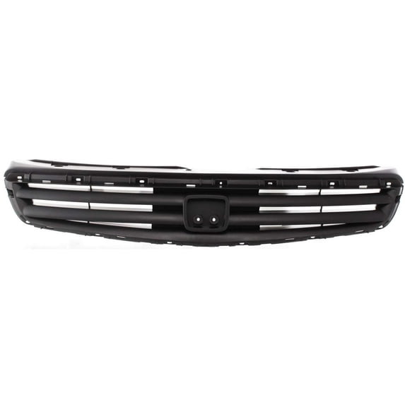 Grille Assembly Compatible With 1999-2000 Honda Civic Sedan Textured Black Shell and Insert