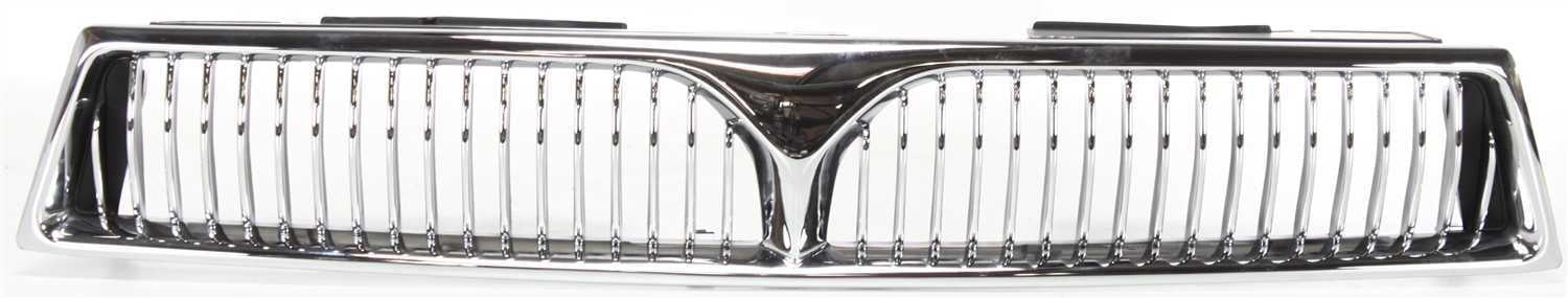 Grille Assembly Compatible With 1999-2001 Mitsubishi Galant Chrome Shell with Painted Black Insert