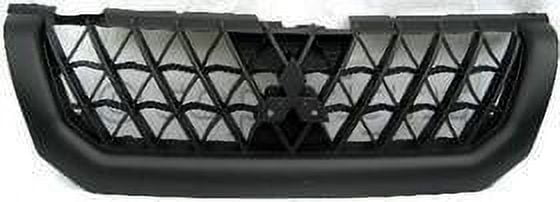Grille Assembly Compatible With 2000-2001 Mitsubishi Montero Sport Painted Black Shell and Insert