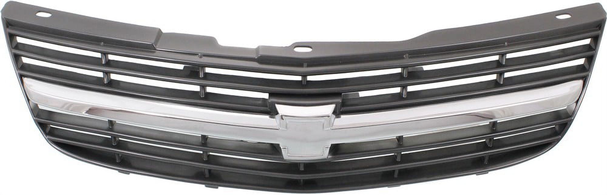 Grille Assembly Compatible With 2000-2004 Chevrolet Impala Painted Dark Gray Shell and Insert