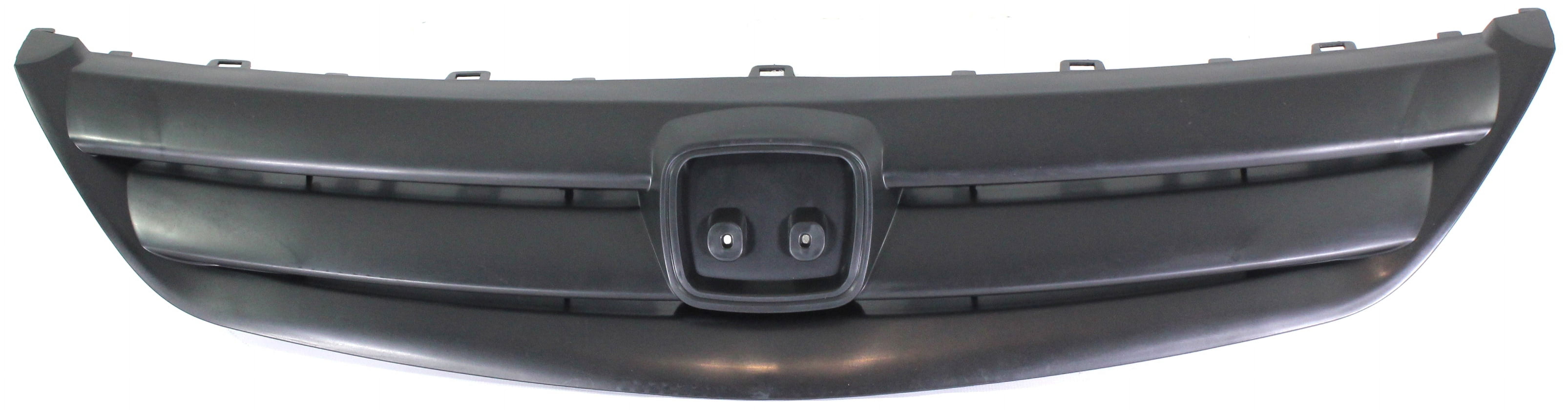 Grille Assembly Compatible With 2001-2003 Honda Civic Sedan Textured Black Shell and Insert