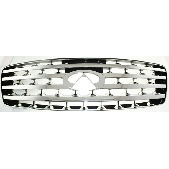 Grille Assembly Compatible With 2003-2005 Infiniti FX35 FX45 Chrome Shell and Insert