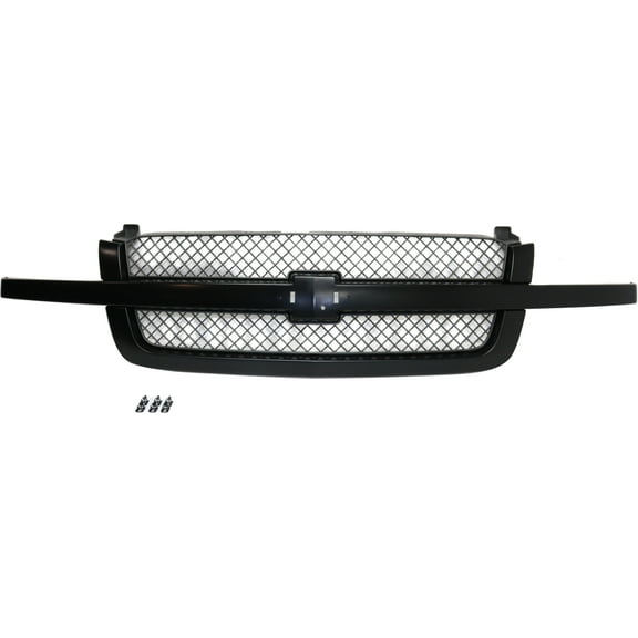 Grille Assembly Compatible With 2003-2006 Chevrolet Avalanche 1500 2500 Paintable Shell with Gray Insert