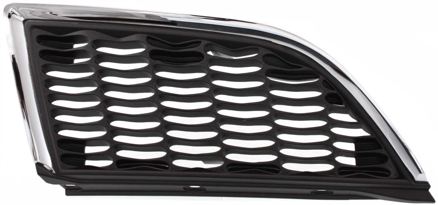 Grille Assembly Compatible With 2004-2006 Mitsubishi Galant Right Passenger Chrome Shell with Painted Silver Gray Insert