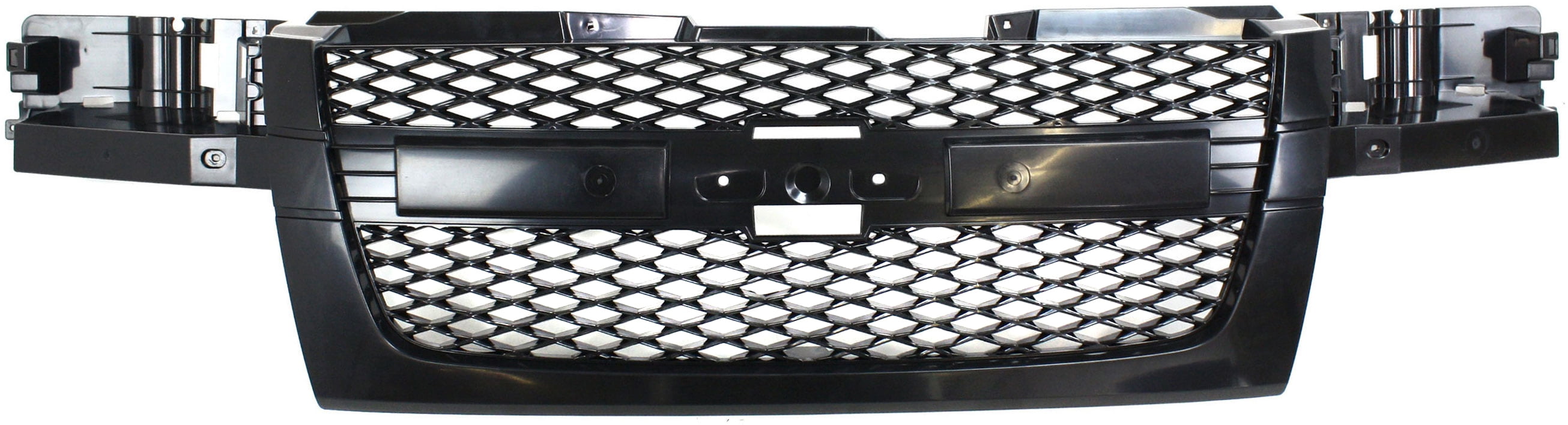 Grille Assembly Compatible With 2004-2012 Chevrolet Colorado Textured Dark Gray Shell and Insert