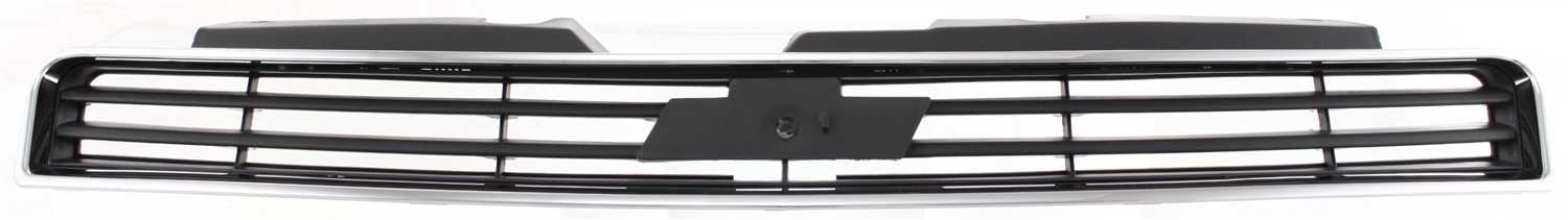 Grille Assembly Compatible With 2006-2007 Chevrolet Monte Carlo 2006-2011 Impala Chrome Shell with Dark Gray Insert