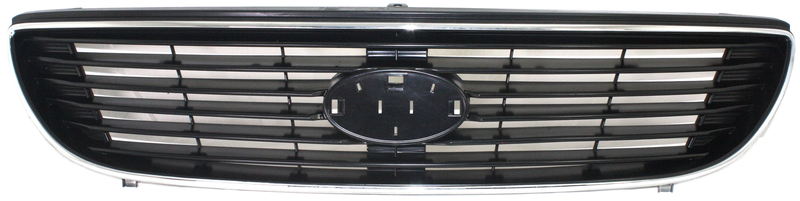 Grille Assembly Compatible With 2006-2008 Kia Optima Magentis Chrome Shell with Painted Black Insert
