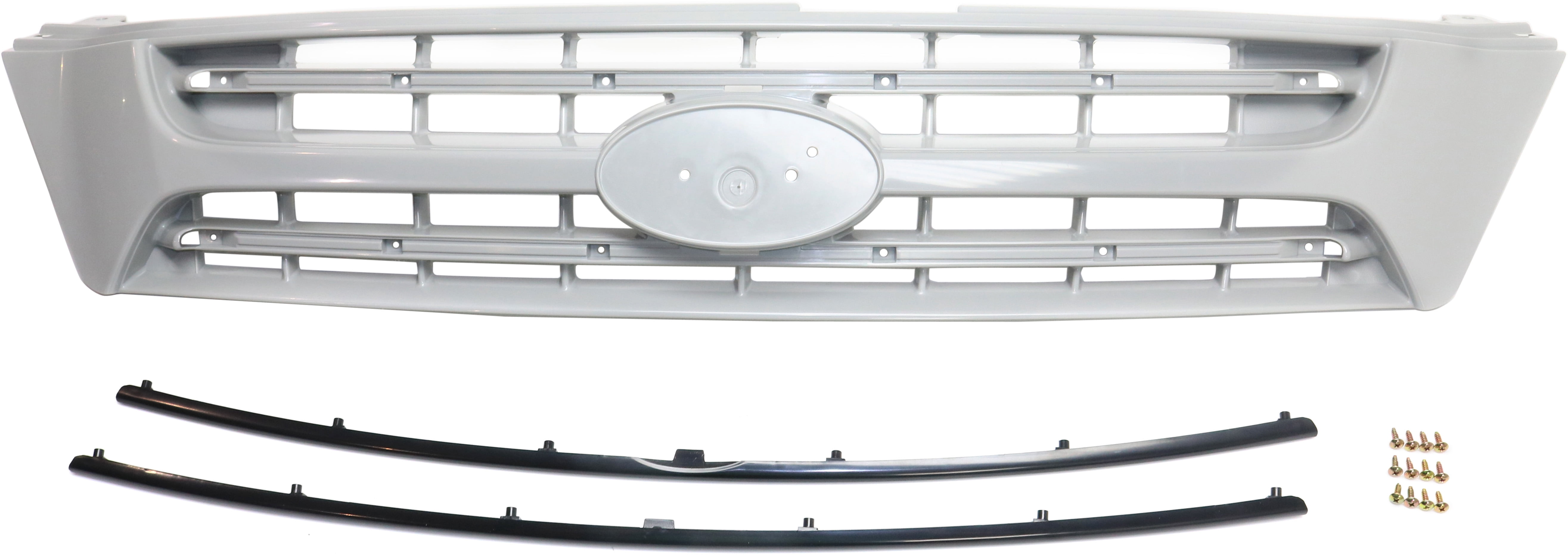Grille Assembly Compatible With 2006-2010 Kia Sedona Upper Gray Shell and Insert