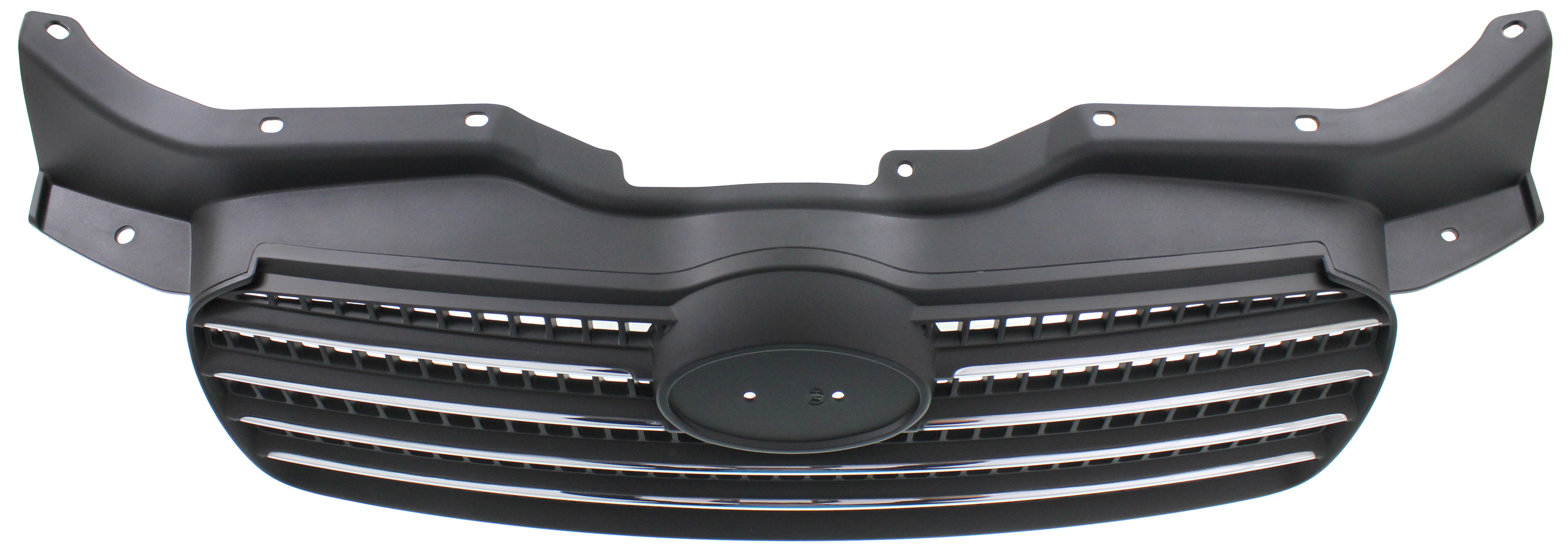 Grille Assembly Compatible With 2006-2011 Hyundai Accent Chrome Shell with Painted Black Insert