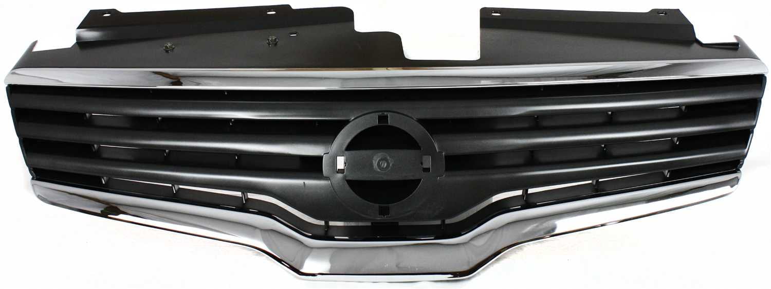 CAPA Fits 16-18 Altima Front Grille Assembly Chrome Shell w/Silver Gray Insert