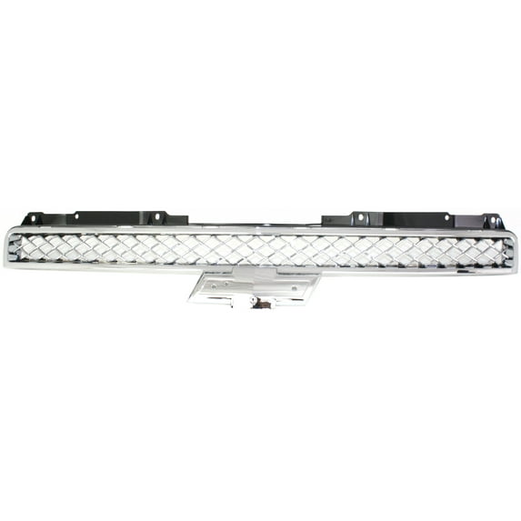 Grille Assembly Compatible With 2007-2014 Chevrolet Tahoe 2007-2013 Avalanche Chrome Shell with Painted Gray (Platinum) Insert