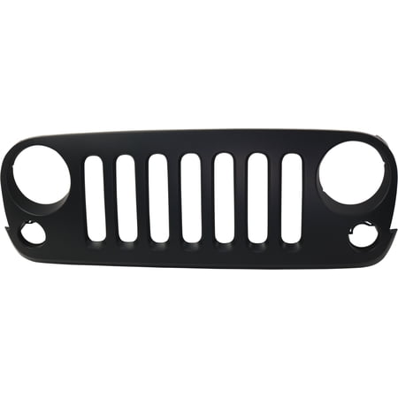 Grille Assembly Compatible With 2007-2017 Jeep Wrangler Paintable CAPA Certified