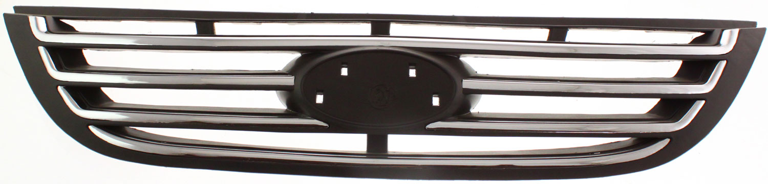 Grille Assembly Compatible With 2007 Kia Spectra Black Shell and Insert