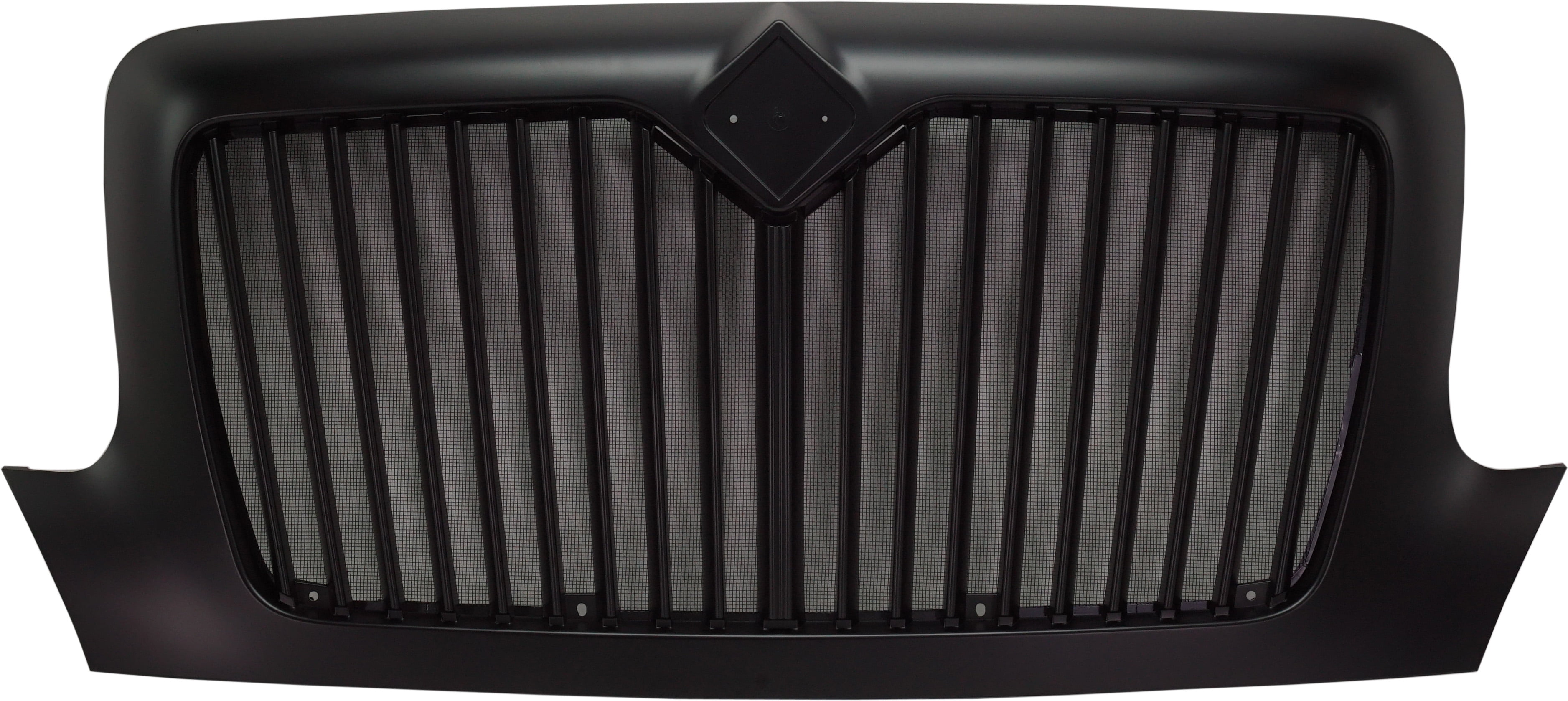 Grille Assembly Compatible With 2008-2011 International 4100 2003-2009 4200 Painted Black Shell and Insert