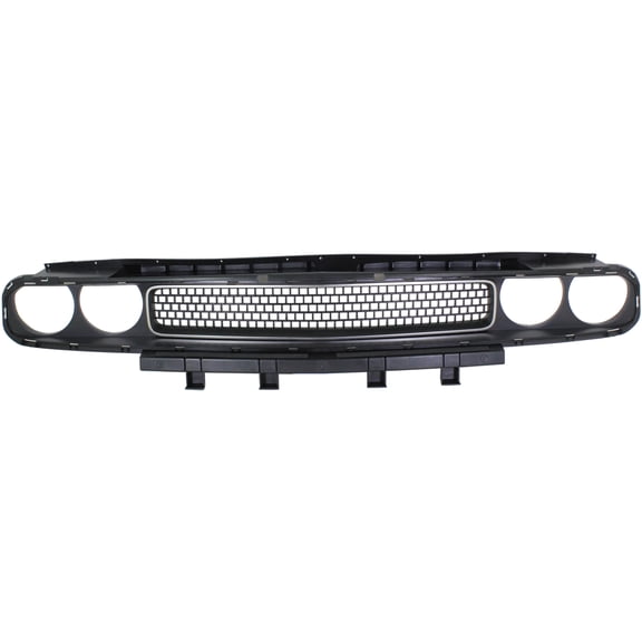 Grille Assembly Compatible With 2008-2014 Dodge Challenger Textured Black Shell and Insert