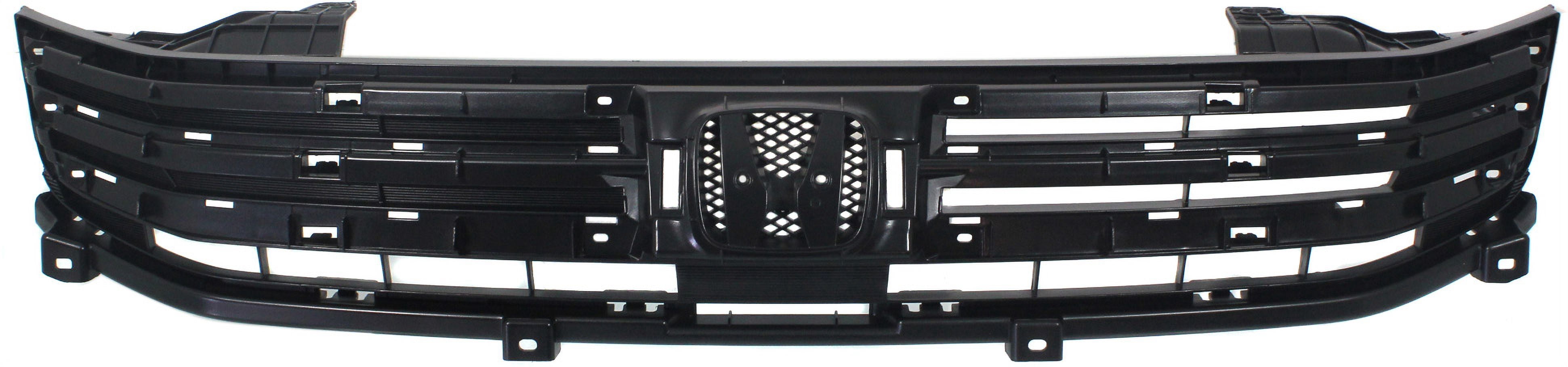 Grille Assembly Compatible With 2010-2011 Honda Insight Painted Black Shell and Insert CAPA Certified