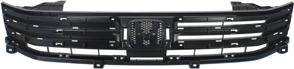 Grille Assembly Compatible With 2010-2011 Honda Insight Painted Black Shell and Insert