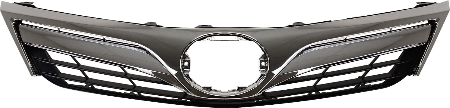 Grille Assembly Compatible With 2012-2014 Toyota Camry Painted Black Shell and Insert CAPA Certified
