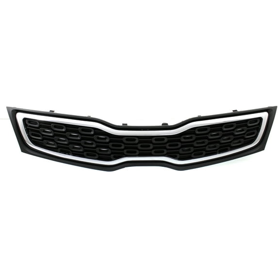 Grille Assembly Compatible With 2012-2015 Kia Rio Sedan Black Shell and Insert