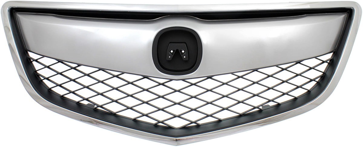 Grille Assembly Compatible With 2013-2015 Acura RDX Chrome Shell with Painted Black Insert