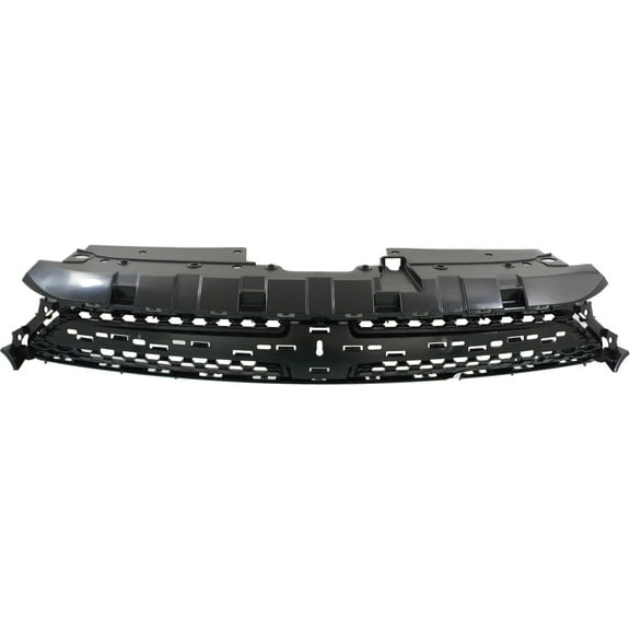 Grille Assembly Compatible With 2013-2016 Dodge Dart Textured Black Shell and Insert