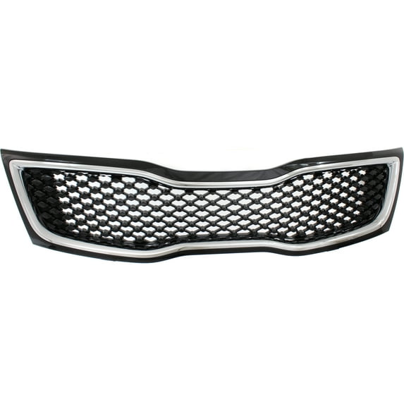 Grille Assembly Compatible With 2014-2015 Kia Optima Black Shell and Insert