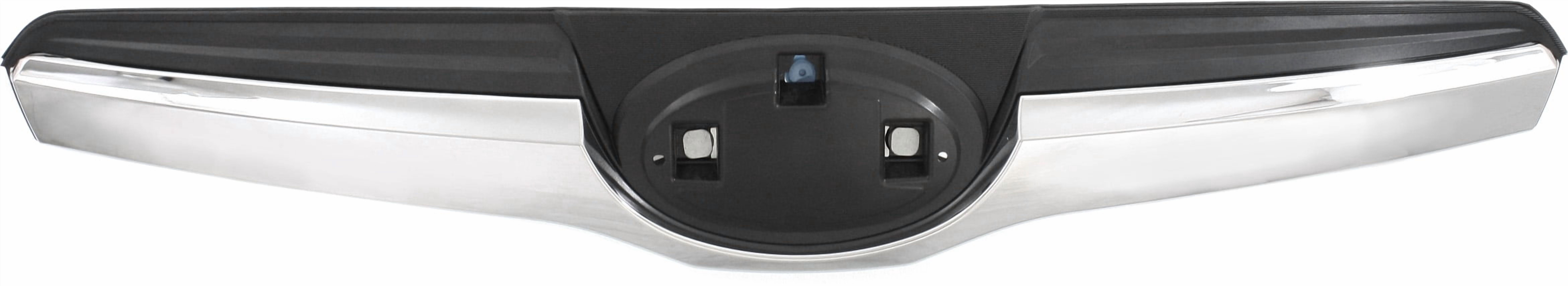 Grille Assembly Compatible With 2014-2016 Subaru Forester Hood Textured Black Shell and Insert