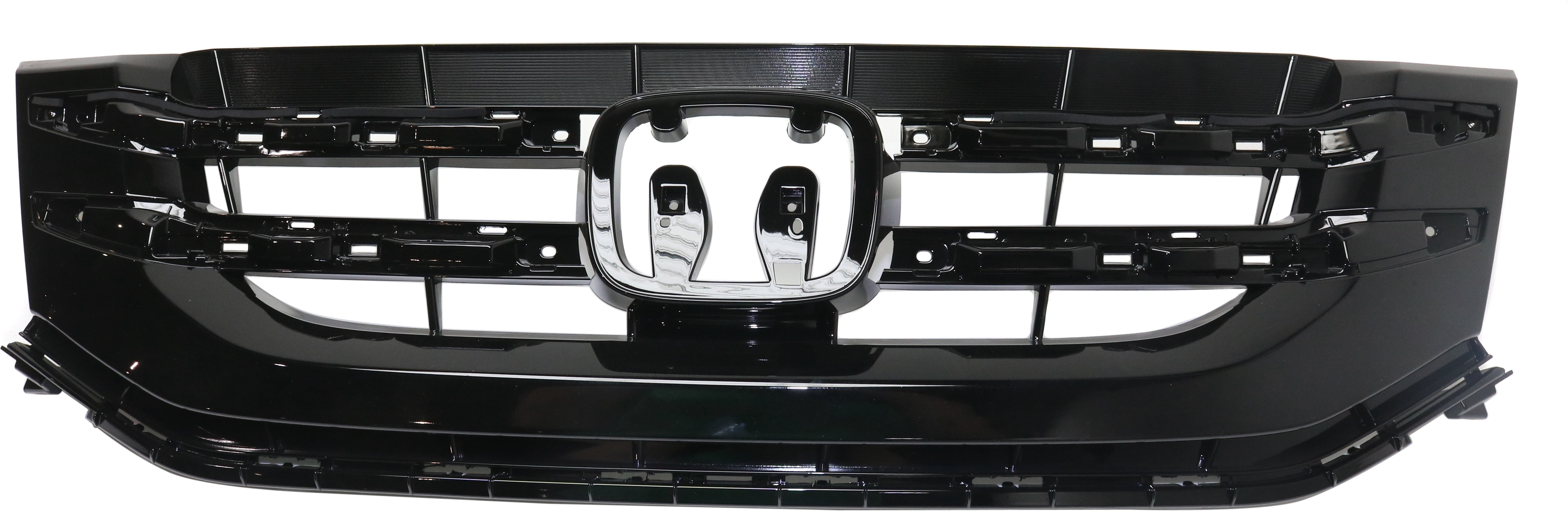 Grille Assembly Compatible With 2014-2017 Honda Odyssey Black Shell and Insert CAPA Certified
