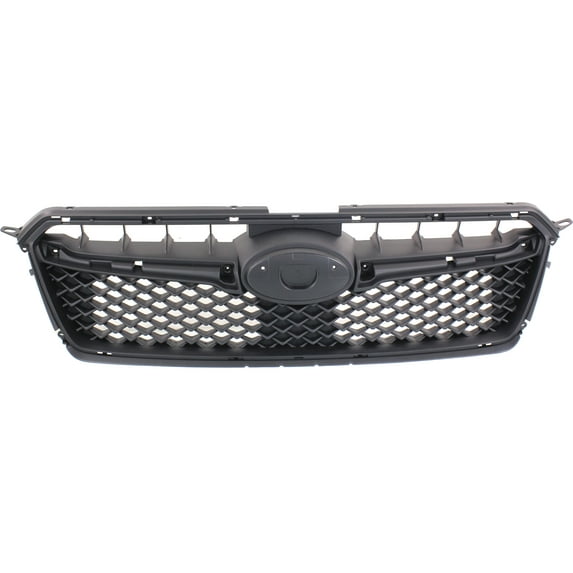 Grille Assembly Compatible With 2015-2016 Subaru Impreza Textured Black Shell and Insert