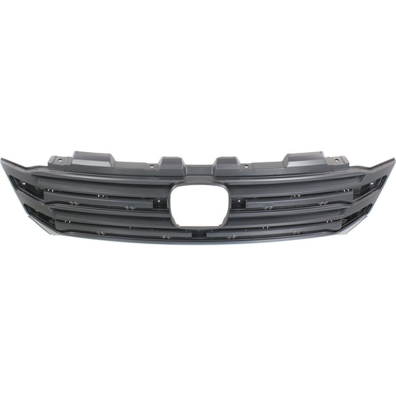Grille Assembly Compatible With 2016-2018 Honda Pilot Textured (Gloss Black) Shell and Insert