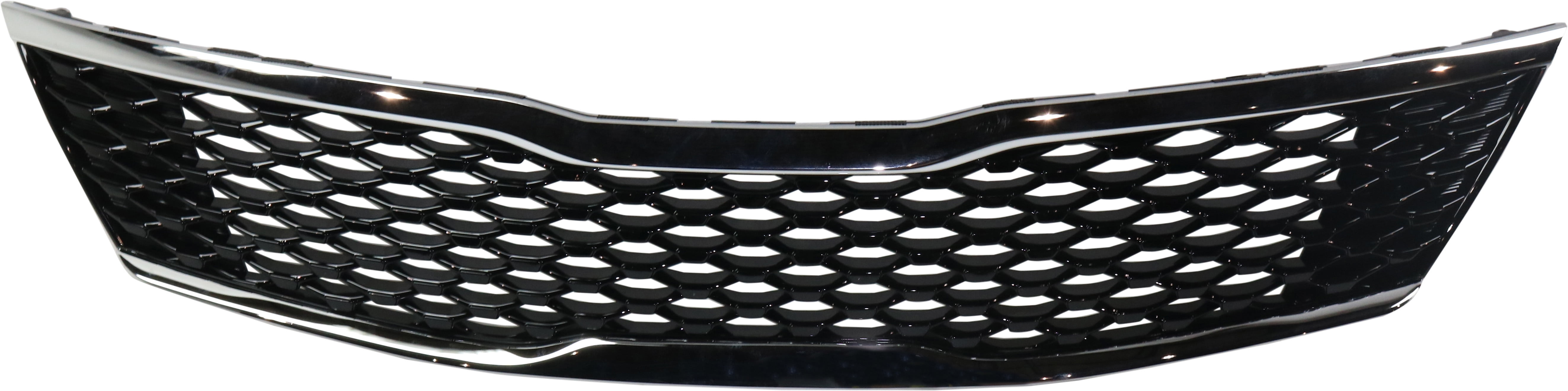 Grille Assembly Compatible With 2016-2018 Kia Optima Painted Black Shell and Insert CAPA Certified