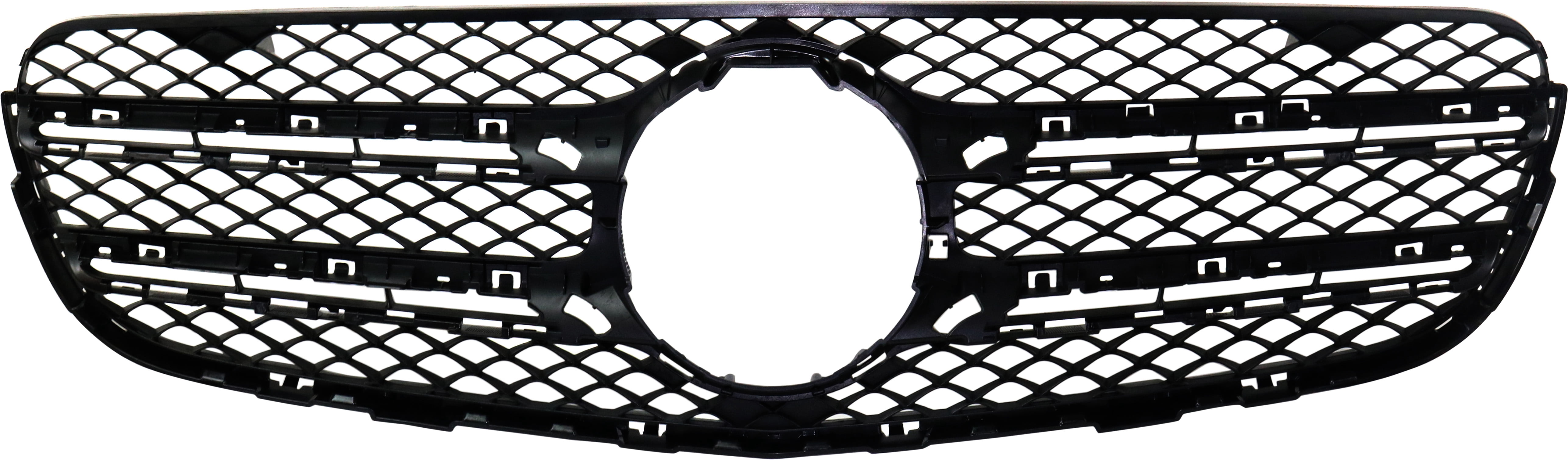 Grille Assembly Compatible With 2016-2019 Mercedes Benz GLC300 Textured Black Shell and Insert CAPA Certified