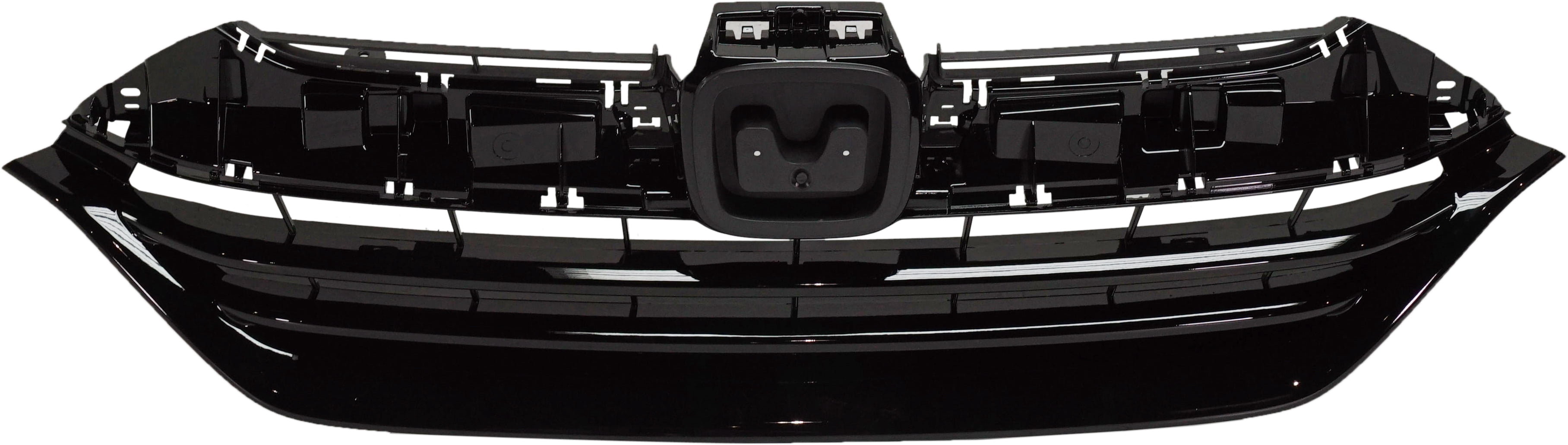 Grille Assembly Compatible With 2017-2019 Honda CR-V Painted Black Shell and Insert