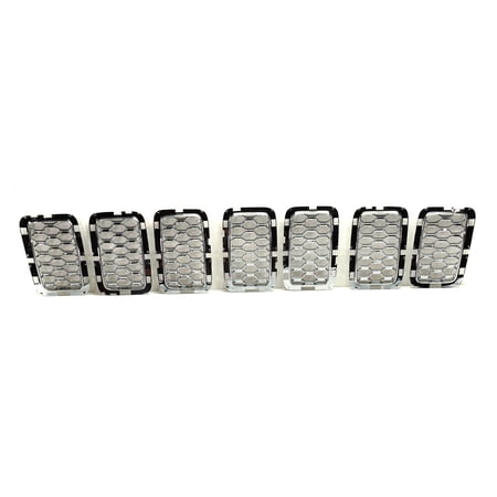 Grille Assembly Compatible with 2017-2021 Jeep Grand Cherokee